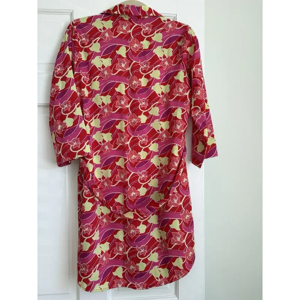 Moda Posa Button Down Dress Size Small Retro Barbiecore Groovy‎ Resort Wear